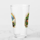 Happy St Patricks Dag Leprechaun, Regenboog Glas (Rechts)