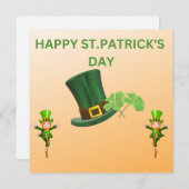 HAPPY ST. PATRICK'S DAG Leprechauns Jig Feestdagenkaart (Voorkant / Achterkant)