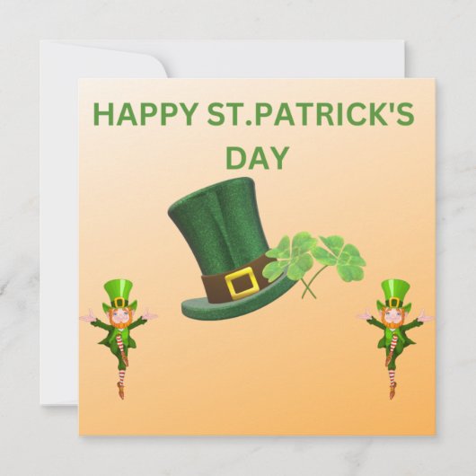 HAPPY ST. PATRICK'S DAG Leprechauns Jig Feestdagenkaart (Voorkant)