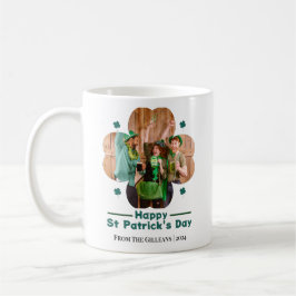 Happy St patricks dag Lucky Shamrocks familie foto Koffiemok