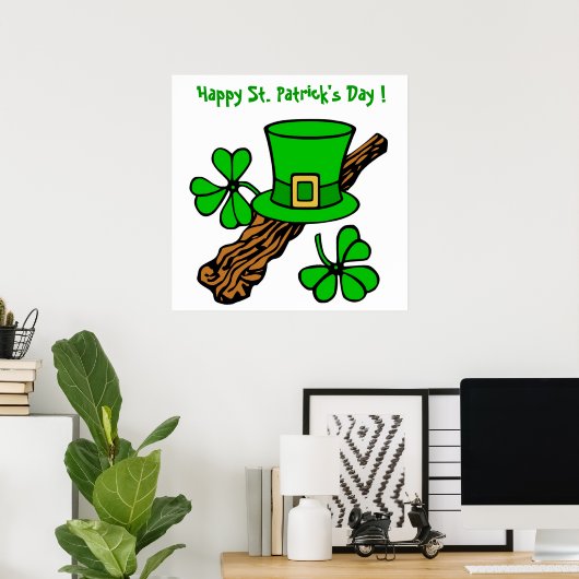 HAPPY ST.PATRICK'S DAG POSTER (Thuiskantoor)