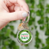 Happy St.Patrick's dag shamrock sleutelhanger. Sleutelhanger (Hand)