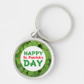 Happy St.Patrick's dag shamrock sleutelhanger. Sleutelhanger (Voorkant)