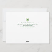 Happy St. patrick's dag Shamrocks familie 3 foto Feestdagenkaart (Achterkant)