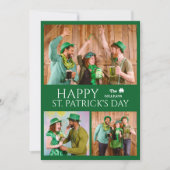 Happy St patricks dag Shamrocks familie foto Feestdagenkaart (Voorkant)