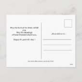 Happy St. patrick's dag Shamrocks familie twee fot Feestdagenkaart (Achterkant)