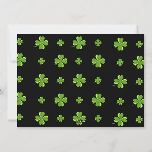 Happy St patricks dag Shamrocks familie Twee foto Feestdagenkaart (Achterkant)