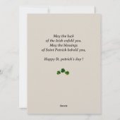 Happy St. patrick's dag Shamrocks familiefoto Feestdagenkaart (Achterkant)