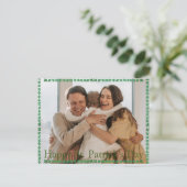 Happy St. patrick's dag Shamrocks familiefoto Feestdagenkaart (Staand voorkant)