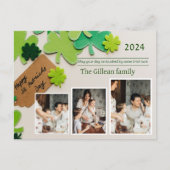 Happy St. patrick's dag Shamrocks familiefoto Feestdagenkaart (Voorkant)