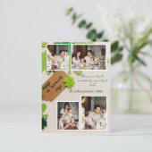 Happy St. patrick's dag Shamrocks familiefoto Feestdagenkaart (Staand voorkant)