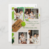 Happy St. patrick's dag Shamrocks familiefoto Feestdagenkaart (Voorkant / Achterkant)