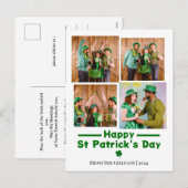 Happy St. patrick's dag Shamrocks familiefoto Feestdagenkaart (Voorkant / Achterkant)