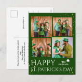 Happy St. patrick's dag Shamrocks familiefoto Feestdagenkaart (Voorkant / Achterkant)