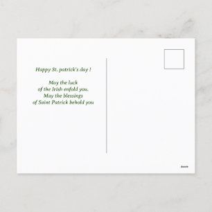 Happy St. patrick's dag Shamrocks familiefoto Feestdagenkaart