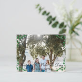 Happy St. patrick's dag Shamrocks familiefoto Feestdagenkaart (Staand voorkant)