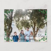 Happy St. patrick's dag Shamrocks familiefoto Feestdagenkaart (Voorkant)