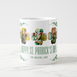 Happy St. patrick's dag Shamrocks familiefoto Grote Koffiekop