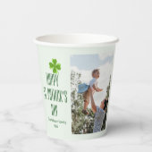 Happy St. patrick's dag Shamrocks familiefoto Papieren Bekers (Achterkant)