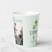 Happy St. patrick's dag Shamrocks familiefoto Papieren Bekers (Links)