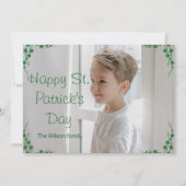 Happy St. patrick's dag Shamrocks kind foto Feestdagenkaart (Voorkant)