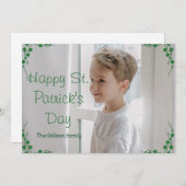 Happy St. patrick's dag Shamrocks kind foto Feestdagenkaart (Voorkant / Achterkant)