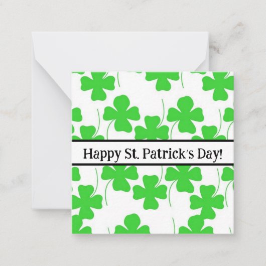 Happy St Patrick's dagkaarten, schattig, voorraad Notitiekaartje (Voorkant)