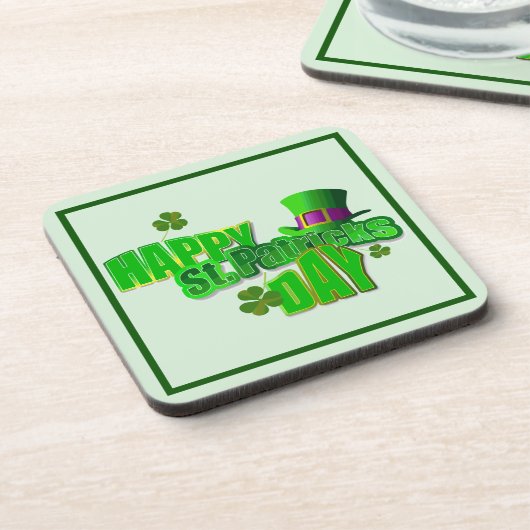 Happy St. Patrick's Day 1 Bier Onderzetter (Linkerzijde)