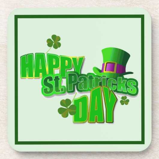 Happy St. Patrick's Day 1 Bier Onderzetter (Voorkant)