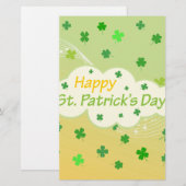 Happy St Patricks Day 1 Briefpapier (Voorkant / Achterkant)