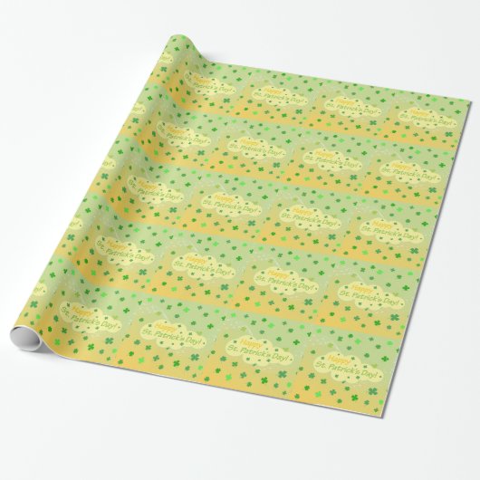Happy St Patricks Day 1 Cadeaupapier (Uitgerold)