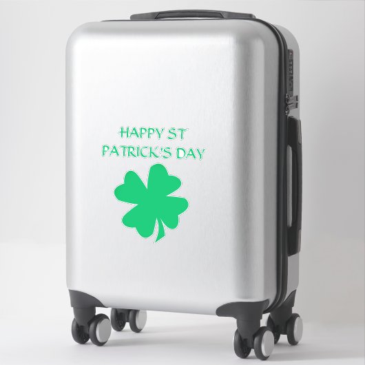 Happy St Patrick's Day 2024 Irish Shamrock Leaf Sticker (Koffer)