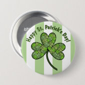 Happy St. Patrick's Day 3-inch Button (Voorkant /achterkant)
