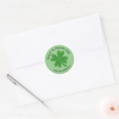 Happy St Patrick's Day 4 Bladklaver Ronde Sticker (Envelop)