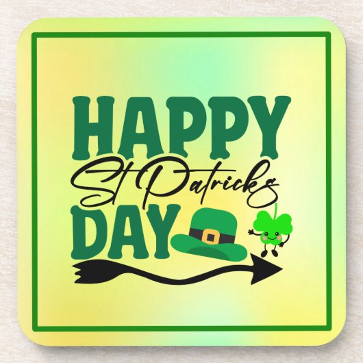 Happy St. Patrick's Day-66592 Bier Onderzetter (Voorkant)