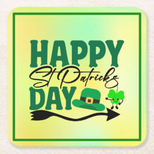 Happy St. Patrick's Day-66592 Kartonnen Onderzetters
