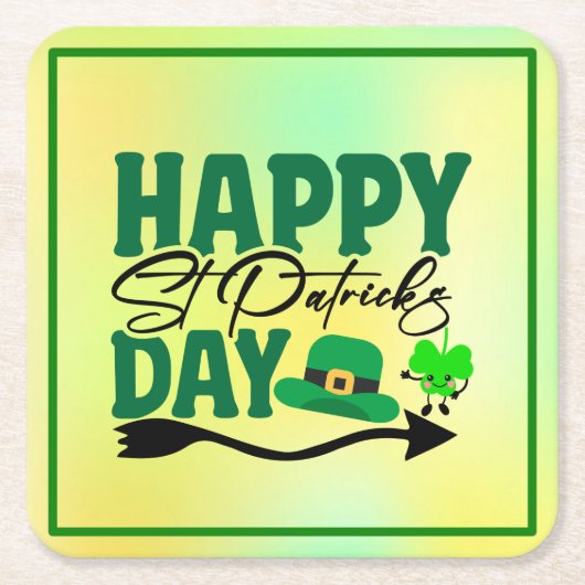 Happy St. Patrick's Day-66592 Kartonnen Onderzetters (Voorkant)