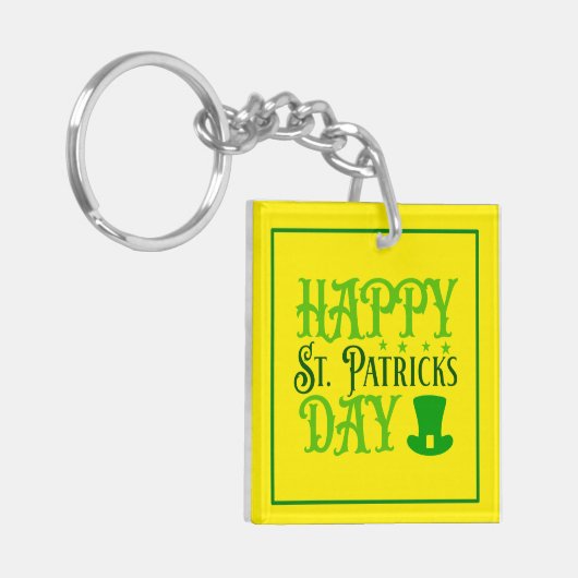 Happy St. Patrick's Day-88489 Sleutelhanger (Voorkant Links)