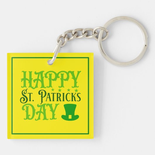 Happy St. Patrick's Day-88489 Sleutelhanger (Achterkant)