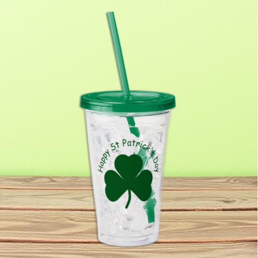 Happy St Patrick's Day Acryl Drinkbeker
