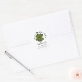 Happy St. Patrick's Day Adresetiketten Ronde Sticker (Envelop)