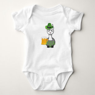 happy st patricks day alpaca romper