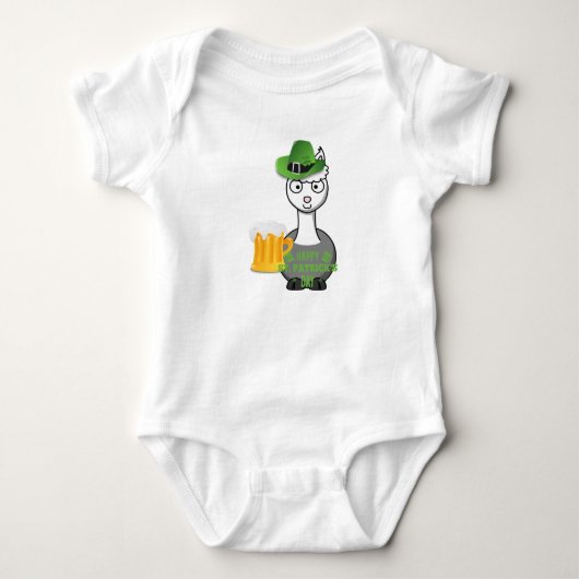 happy st patricks day alpaca romper (Voorkant)