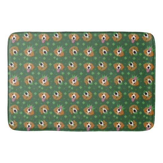 Happy St Patricks Day Beagle Dogs Badmat (Voorkant)