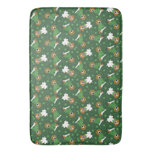 Happy St Patricks Day Beagle Dogs Badmat (Voorkant Verticaal)