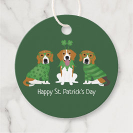 Happy St Patricks Day Beagle Dogs Bedankjes Labels