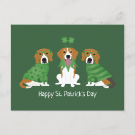 Happy St Patricks Day Beagle Dogs Briefkaart