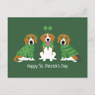 Happy St Patricks Day Beagle Dogs Briefkaart