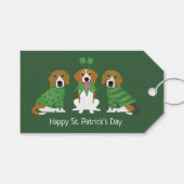 Happy St Patricks Day Beagle Dogs Cadeaulabel (Voorkant (Horizontaal))