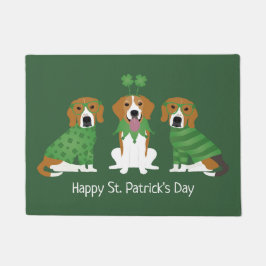 Happy St Patricks Day Beagle Dogs Deurmat